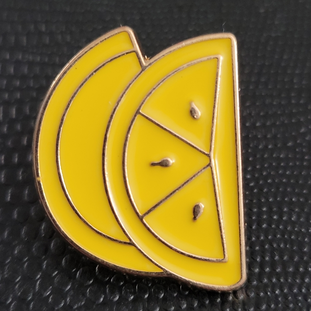 Lemon Wedge Enamel Pin